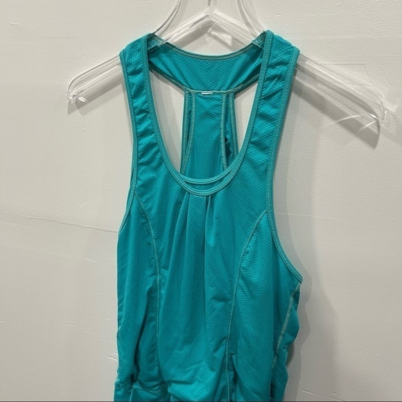 Lululemon Athletic Racerback Tunic Running Tennis Dress Sleeveless Tank Turquois - Picture 2 of 8